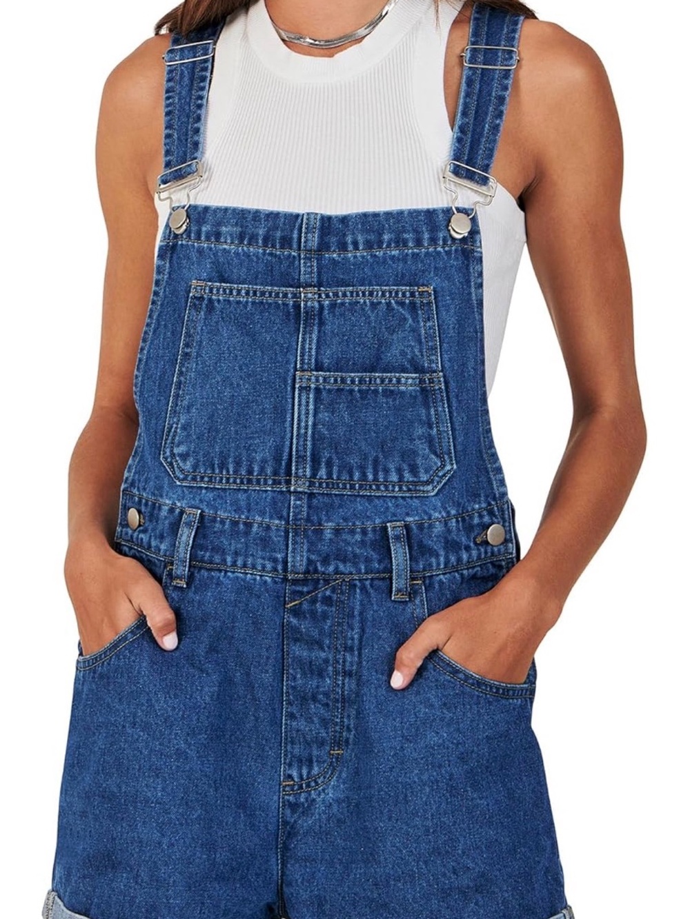 Denim Short Overalls